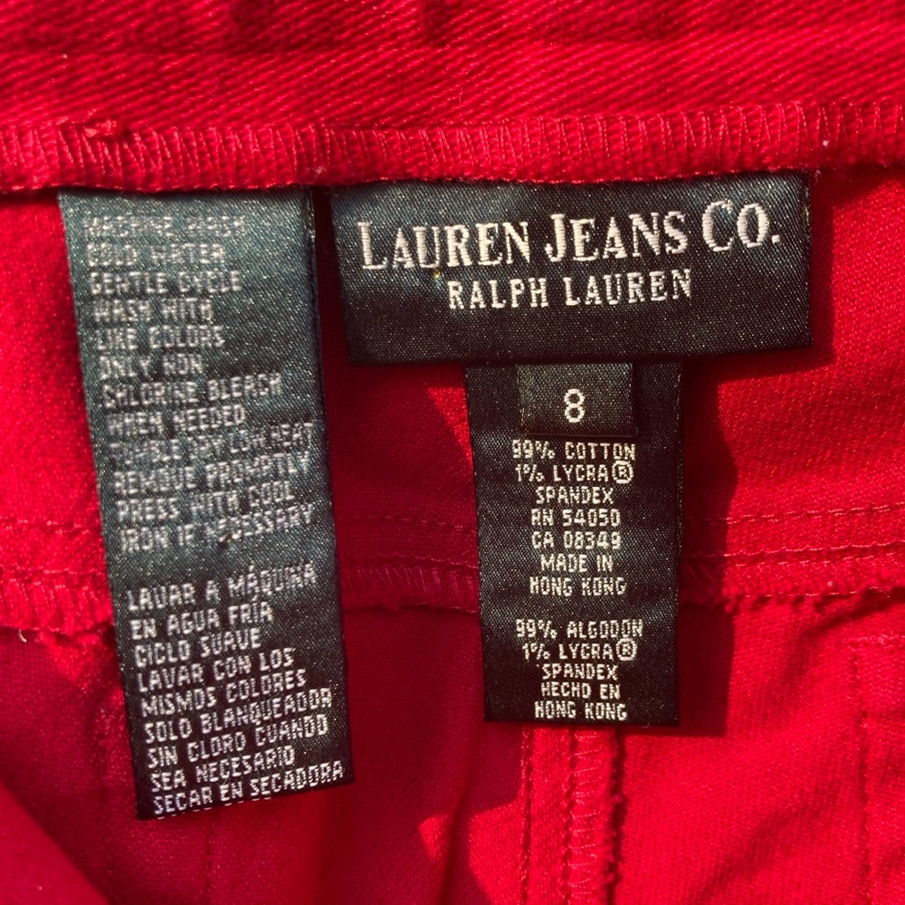 Lauren Jeans Co. Ralph Lauren Women’s Red Jeans 8